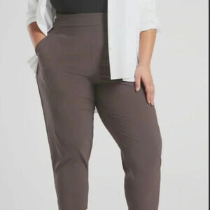 ATHLETA Nolita Slim Tapered Crop Pant brown plus size 22
